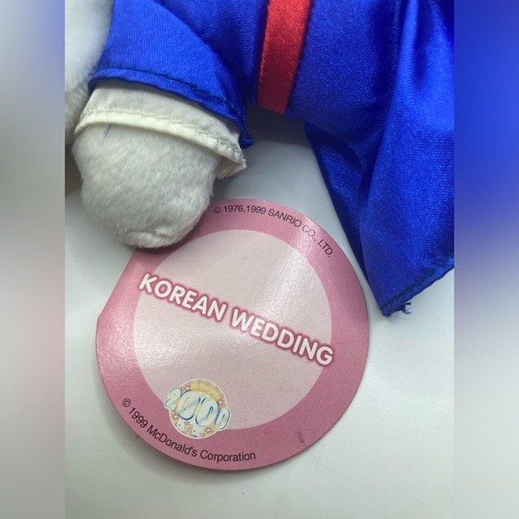 Vtg 90s Sanrio x Mcdonalds Hello Kitty Dear Daniel Korean Wedding Groom Plush 8” - Picture 4 of 9